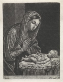 Mary worships the Christ child, Jan van der Bruggen, 1659 - 1740