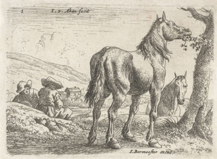 Eating horse, Jan van Aken, Jochem Bormeester, 1624 - 1661