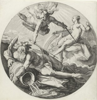 Second Creation: parting between the waters, Jan Harmensz. Muller, Hendrick Goltzius, Hendrick