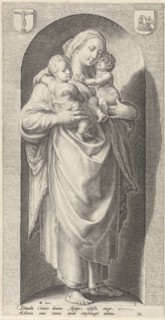 Love (Caritas), print maker: Jacob Matham, Hendrick Goltzius, Franco Estius, 1593