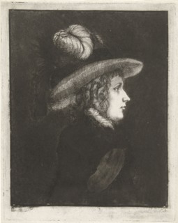 Portrait of a woman with hat, James Hazard, 1758-1787
