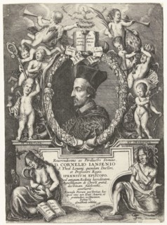 Portrait of Cornelis Jansenius, bishop of Ypres Belgium, Philip Fruytiers, 1620 - 1666