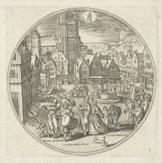 January, Adriaen Collaert, Claes Jansz. Visscher (II), 1578 - 1582