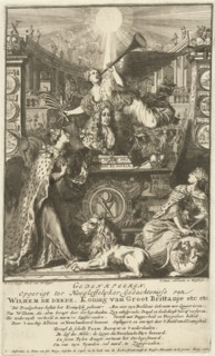 Allegory on the death of William III, King of England, Pieter van den Berge, Anonymous, 1702 - 1704