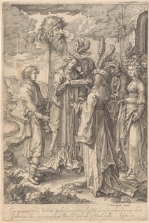 David with the Head of Goliath, Pieter Serwouters, Cornelis Danckerts, 1601 - 1657