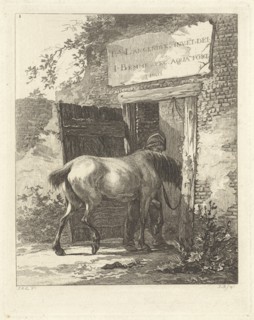 Title print for series with horses, Joannes Bemme, Jan Anthonie Langendijk Dzn, 1802