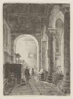 Interior of a church, Eberhard Cornelis Rahms, 1863