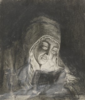 Woman Reading by candlelight, Theodorus de Roode, 1746 - 1793