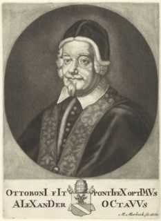 Portrait of Pope Alexander VIII, Matthijs van Marebeek, 1689 - 1699