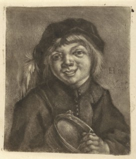 Boy with a bowl and a spoon, Jan de Groot, 1698-1776
