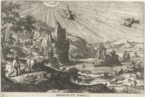 Fall of Icarus, Hans Bol, Anonymous, c. 1550 - c. 1650