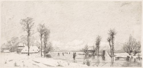 Winter view at Vrouwenakker, Elias Stark, 1888