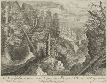 Elia fed by a raven. Magdalena van de Passe, Crispijn van de Passe (I), 1617 - 1634