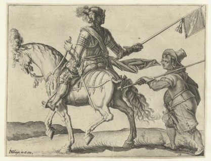 Rider with banner, Jacob de Gheyn (II), 1599