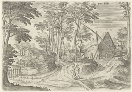 View of Etterbeek, Belgium, Hans Collaert (I), Hans Bol, Claes Jansz. Visscher (II), 1530 - 1580