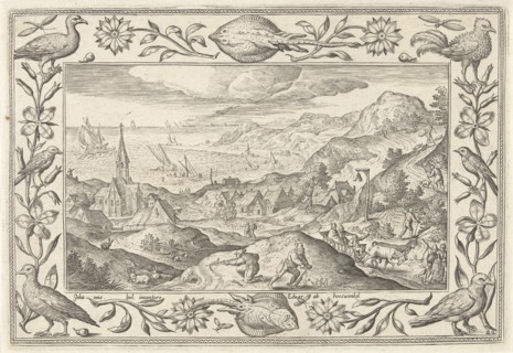 Rabbit Hunting, Adriaen Collaert, Eduwart van Hoeswinckel, 1582 - 1586