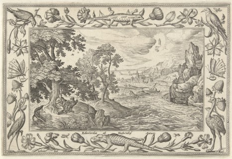 Apostle John on Patmos, Adriaen Collaert, Eduwart van Hoeswinckel, 1582 - 1586