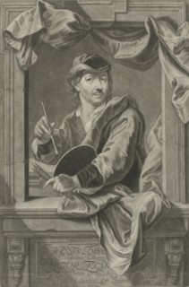 Portrait of J. Kupezky. Bottom left: I. Kupezky pinx. Bottom right; I.I. Haid Sculpsit, print