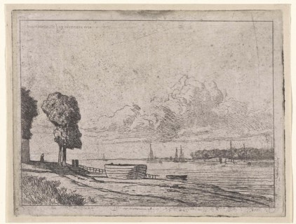 View of the river Lek at Vreeswijk, The Netherlands, Jan Weissenbruch, 1850