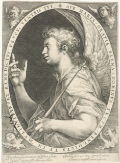 Annunciation (angel Gabriel), Crispijn van de Passe (I), 1574 - 1637