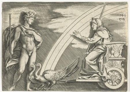Juno and Aeolus, Cornelis Bos, Marcantonio Raimondi, 1546