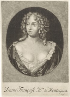 Portrait of FranÃ§oise AthénaÃ¯s de Rochechouart, print maker: Jacob Gole, 1670 - 1724