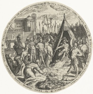 The generosity of Scipio, Zacharias Dolendo, Hendrick Hondius (I), c. 1593 - c. 1600