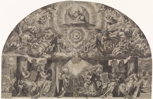 Annunciation, Paulus Mondekens, Cornelis Cort, Federico Zuccaro, 1600 - 1699