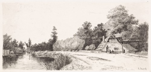 Landscape near Baambrugge, The Netherlands, Elias Stark, 1887