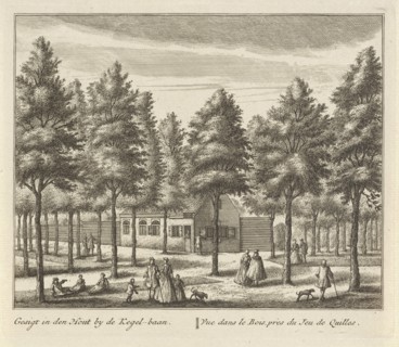 Forest path near Alkmaar, The Netherlands, Leonard Schenk, Abraham Rademaker, 1746