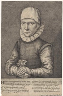 Portrait of Eva Vliegen, Andries Jacobsz. Stock, Balthasar Flessiers, 1614