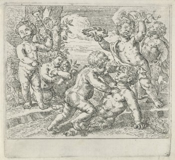 Fighting putti, Peter van Lint, 1619 - 1690