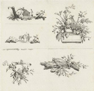 Journal with five vignettes, Willem Bilderdijk, 1766 - 1785