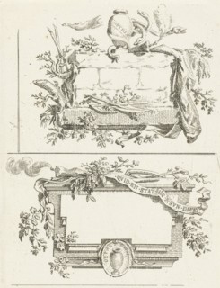 Journal with three vignettes including name Bilderdijk, print maker: Willem Bilderdijk, 1766 - 1831