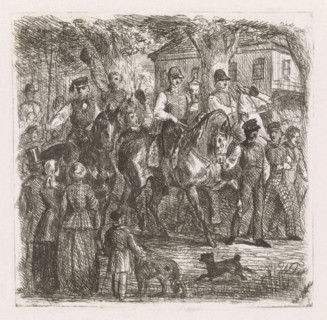 Entry of the winners, print maker: Willem de Famars Testas, 1844 - 1896