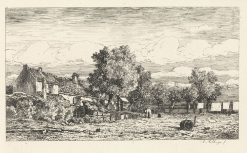 Bleekveld, bleach field, print maker: Alexander Mollinger, 1846 - 1867