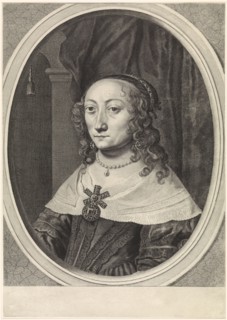 Portrait of Catherina Charlotta, Countess Palatine of Palatinate-Neuburg, Theodor Matham, Johannes