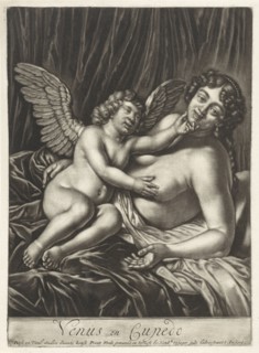 Venus and Amor. Anonymous, Jan Verkolje (I), Hendrik Visjager, 1683 - 1684