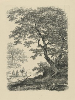 Travellers on a forest path, Remigius Adrianus Haanen, c. 1827 - 1888