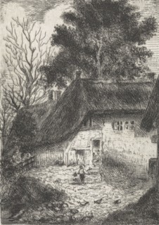 Child with a shovel, print maker: Arnoud Schaepkens