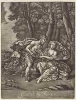 Judah and Tamar, Jan van Somer, Hendrik Visjager, 1655 - 1700