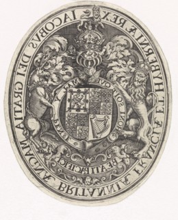 Arms of England, Simon van de Passe, 1615 - 1622
