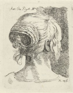 Head of a woman seen from behind, James Hazard, 1758 - 1787