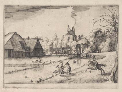 Country house and orchard of Jan Daimen, at Sloterdijk, The Netherlands