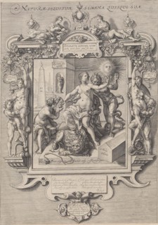 Allegory of human nature, print maker: Jan Saenredam, Cornelis Ketel, Petrus Hogerbeets, 1610 -