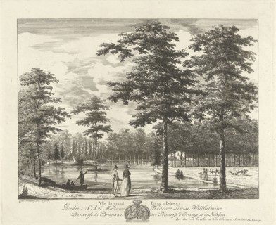 View of the pond at Trillion, Christian Henning, after 1790-1819