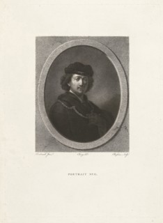 Portrait of man with hat and necklace, print maker: Lambertus Antonius Claessens, Rembrandt