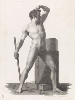 Standing male nude, Benoit Taurel, 1818