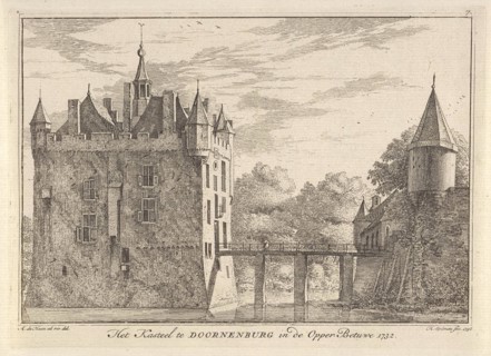 View of castle Doornenburg, Hendrik Spilman, A. de Haan, 1738