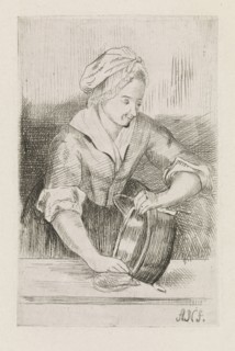Woman with kettle, Anna Cécile Wilhelmina Jeanette Jacqueline Nahuys, 1841 - 1905